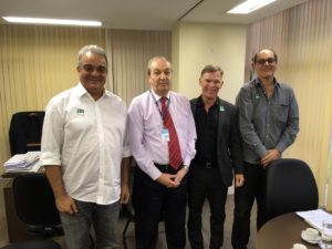 Da esquerda para a direita: Dr. Leandro Ramires, Cel. Roberto Alegretti, Norberto Fischer e Prof. Renato Malcher